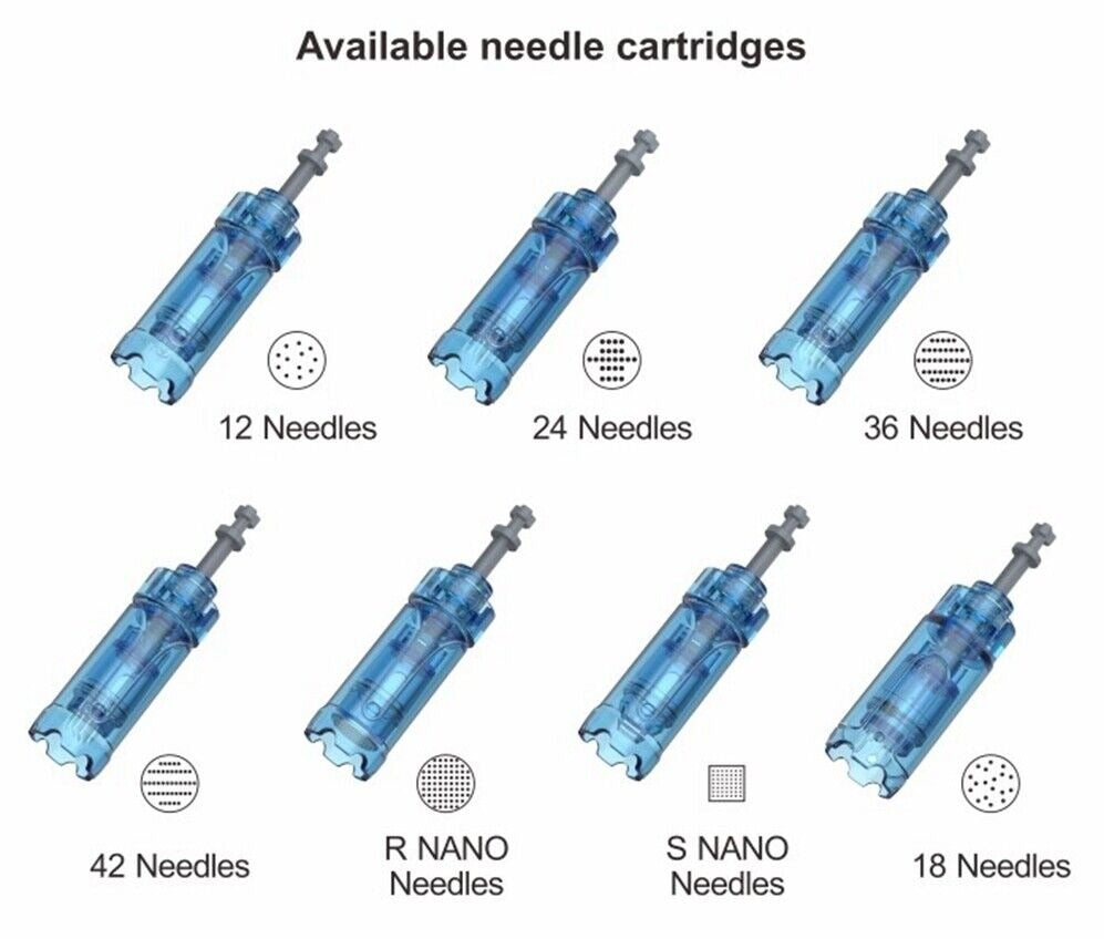 Dr Pen A11 Cartridge Needles 12-pin, 16-pin, 24-pin, 36-pin, 42-pin, and Nano needles