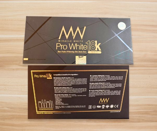 Miracle White Pro White 18K Gold Whitening Kit - Made In Switzerland - 6 Sessions