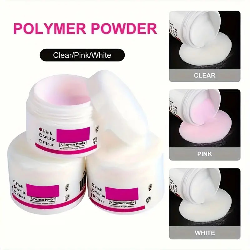 Professional Gel Nail Kit with LED Lamp, Drill, Acrylic Powder & Liquid, False Tips, Hypoallergenic Manicure Tools, No Electricity Needed, Salon-Quality Accessories Set