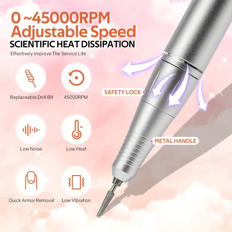 Electric Nail Drill Machine for Manicure & Pedicure
