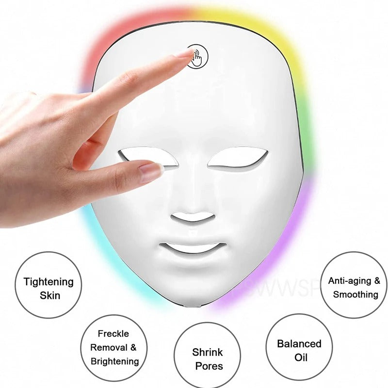 LED Face Mask - 7 Colors without Remote