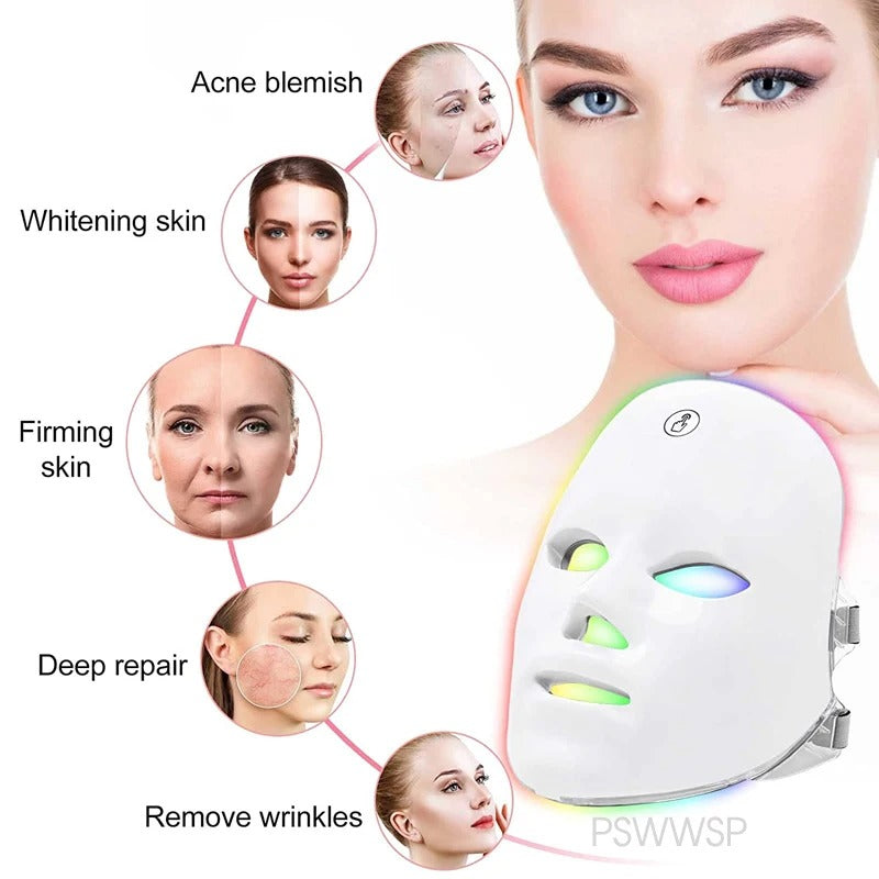 LED Face Mask - 7 Colors without Remote