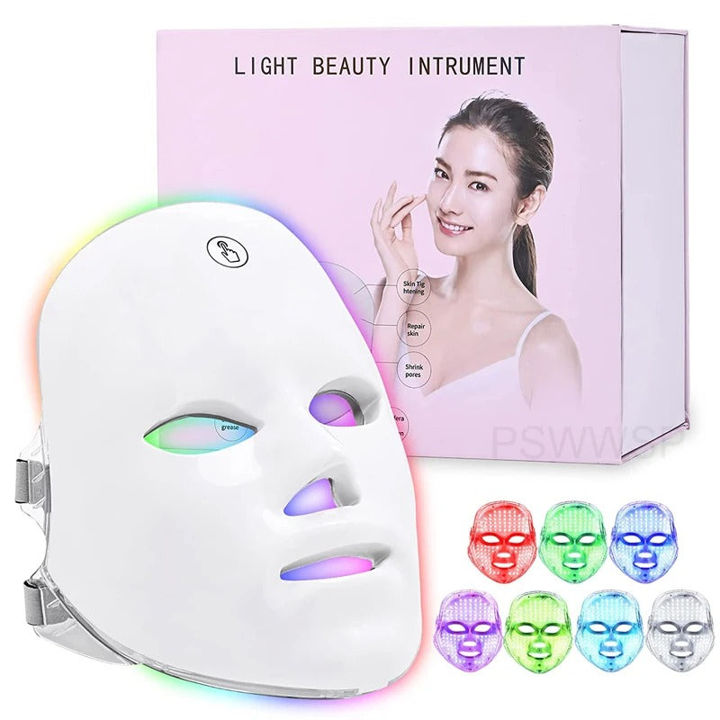 LED Face Mask - 7 Colors without Remote