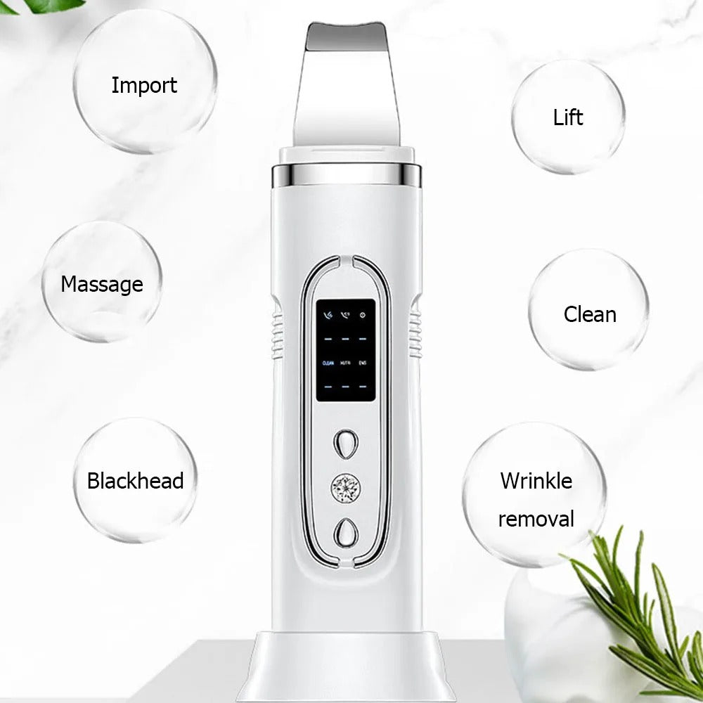 Ultrasonic Skin Cleaner Facial Scrubber – Deep Pore Cleansing & Blackhead Remover