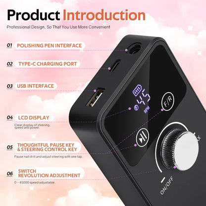 Electric Nail Drill Machine for Manicure & Pedicure