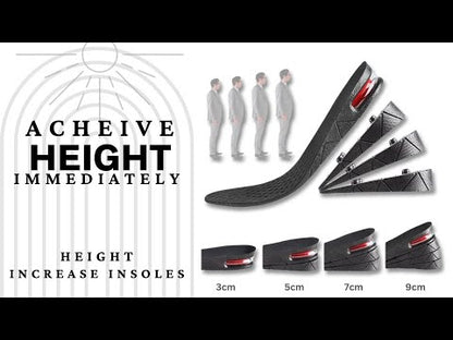 Height Increase Insoles - Medicated Air Cushion - Elevator Shoe Inserts